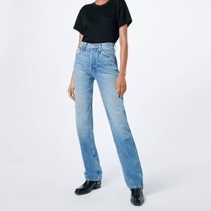 Redone size 23 jeans light wash straight leg